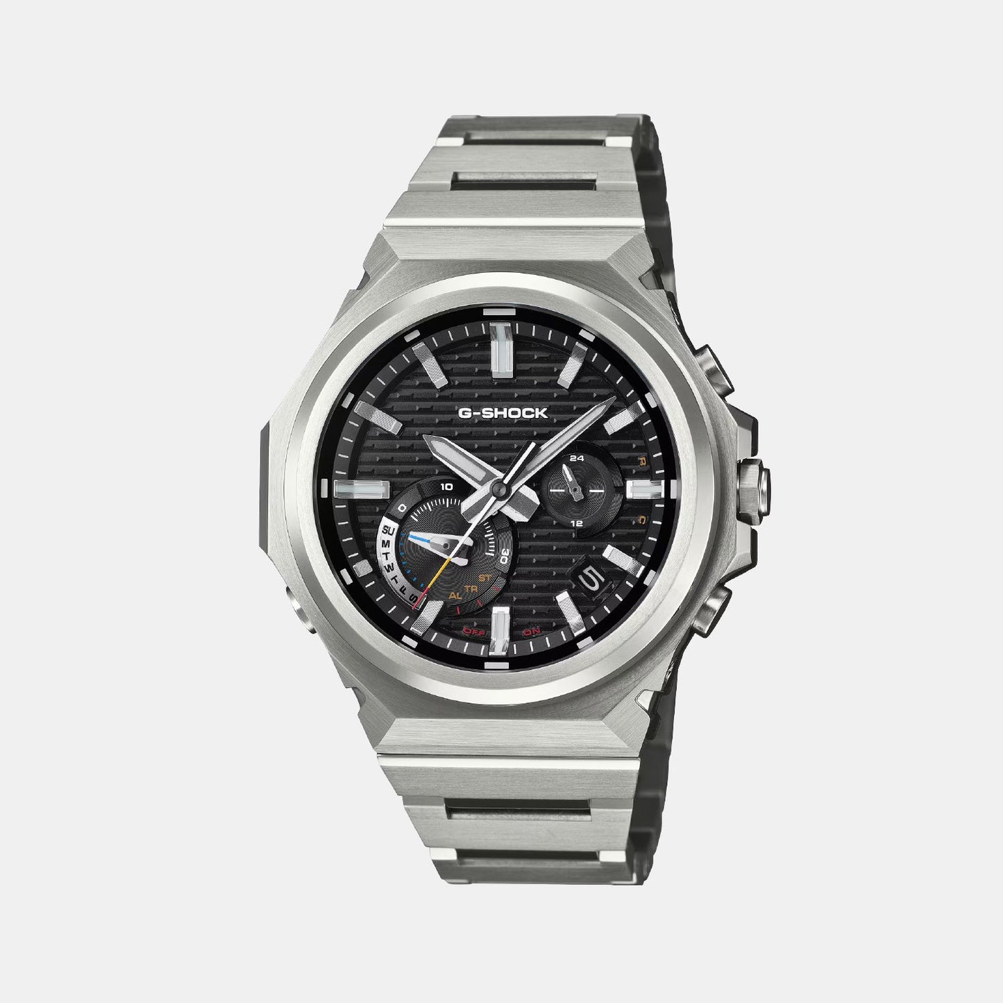 G-Shock Men Solar Black Dial Analog Stainless Steel Watch G1770