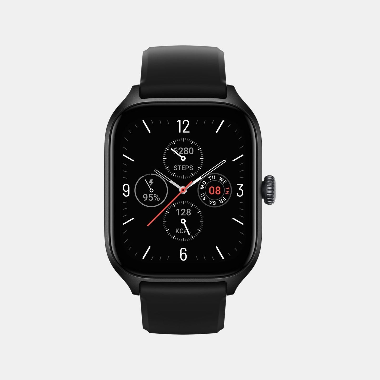 Unisex Processor Black Dial Amoled Silicone Watch GTS 4 BLACK
