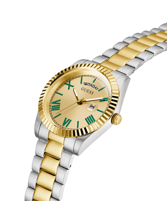 GUESS Mens 2-Tone Day/Date Watch