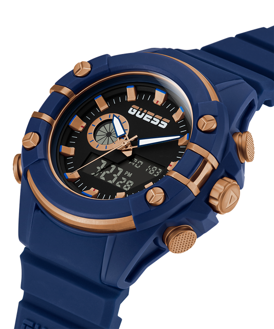 GUESS Mens Blue Digital Watch