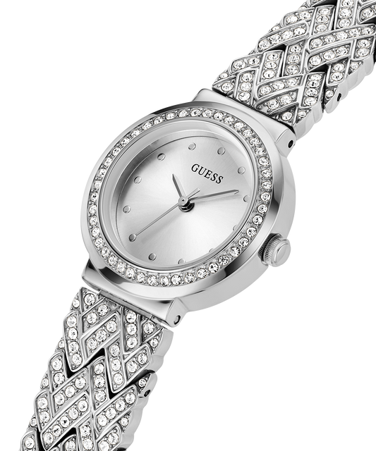 GUESS Ladies Silver Tone Analog Watch