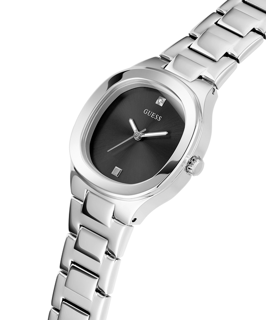 GUESS Ladies Silver Tone Analog Watch