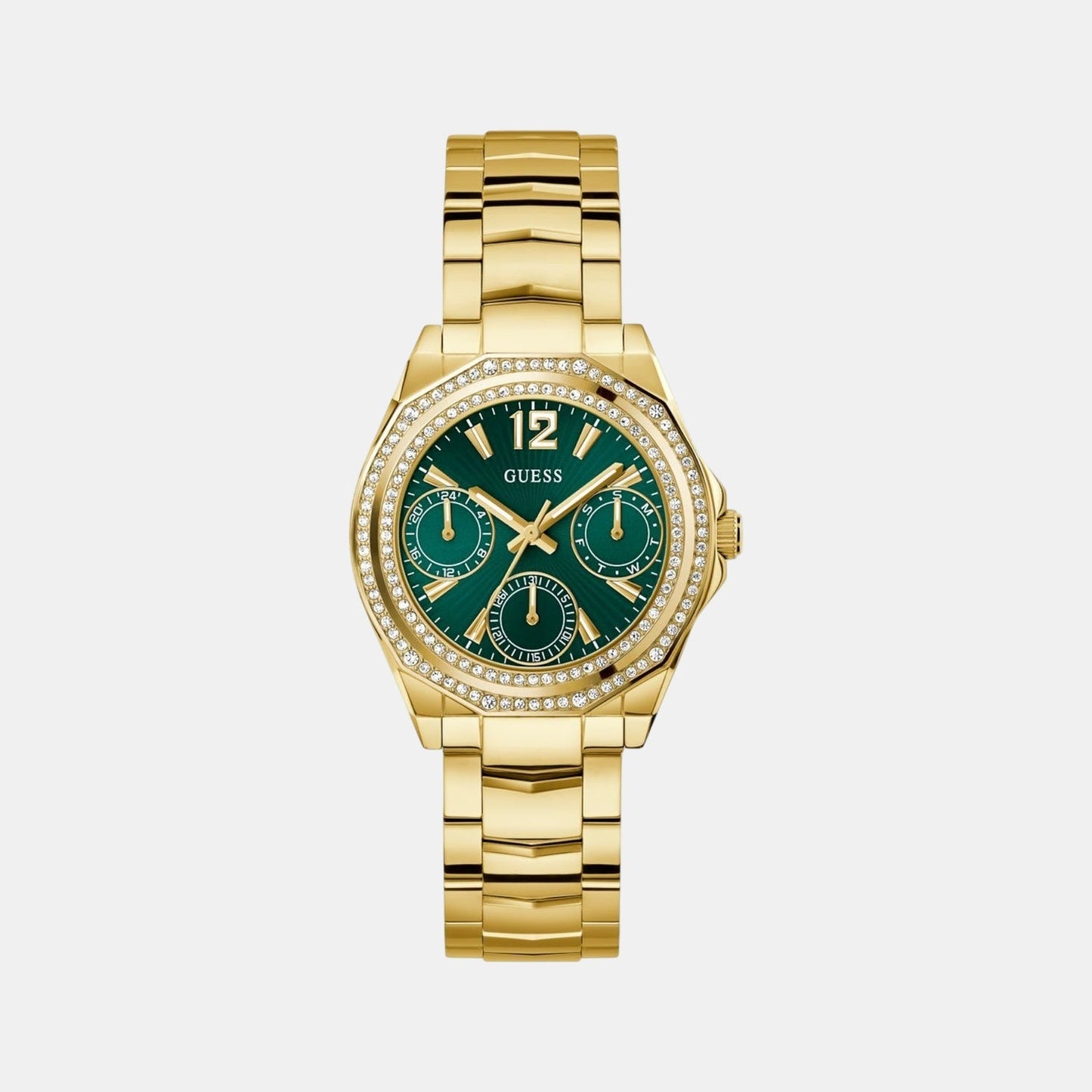 Gd Ritzy Women Quartz Green Dial Analog Stainless Steel GW0685L5 - Guess watch