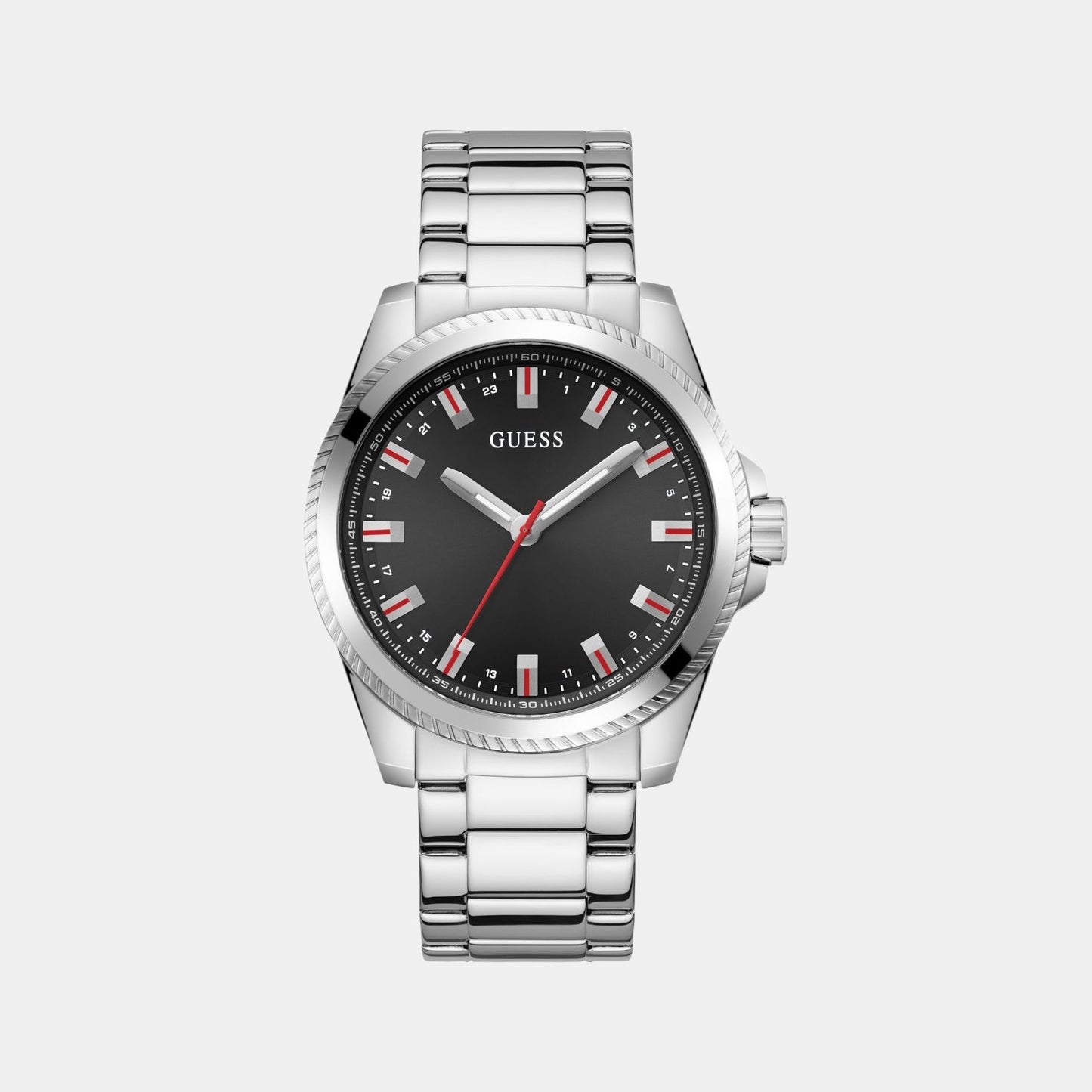 Champ Men Quartz Black Dial Analog Stainless Steel Watch GW0718G1 - Guess watch
