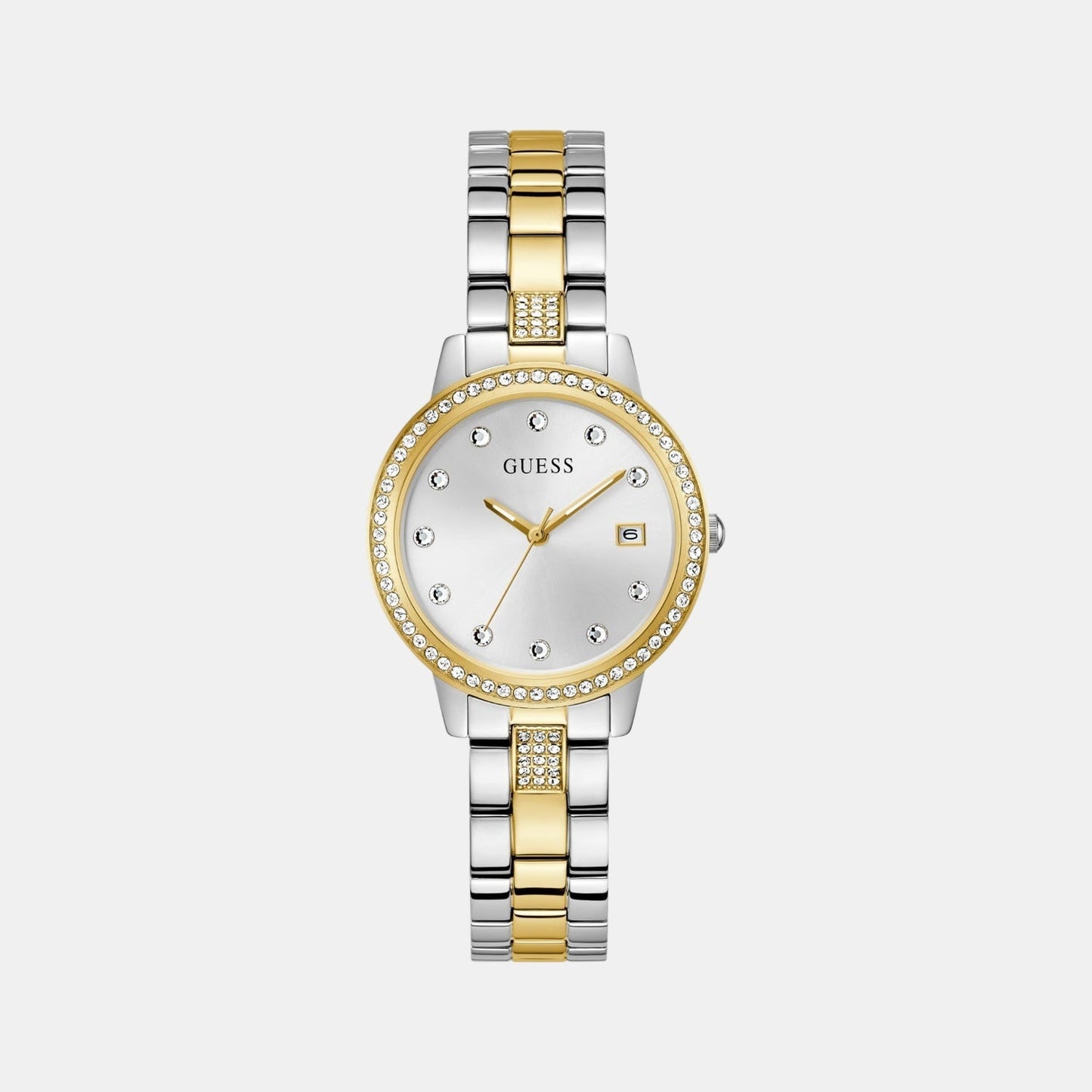 Gd Heartless Women Quartz White Dial Analog Stainless Steel GW0725L1 - Guess watch