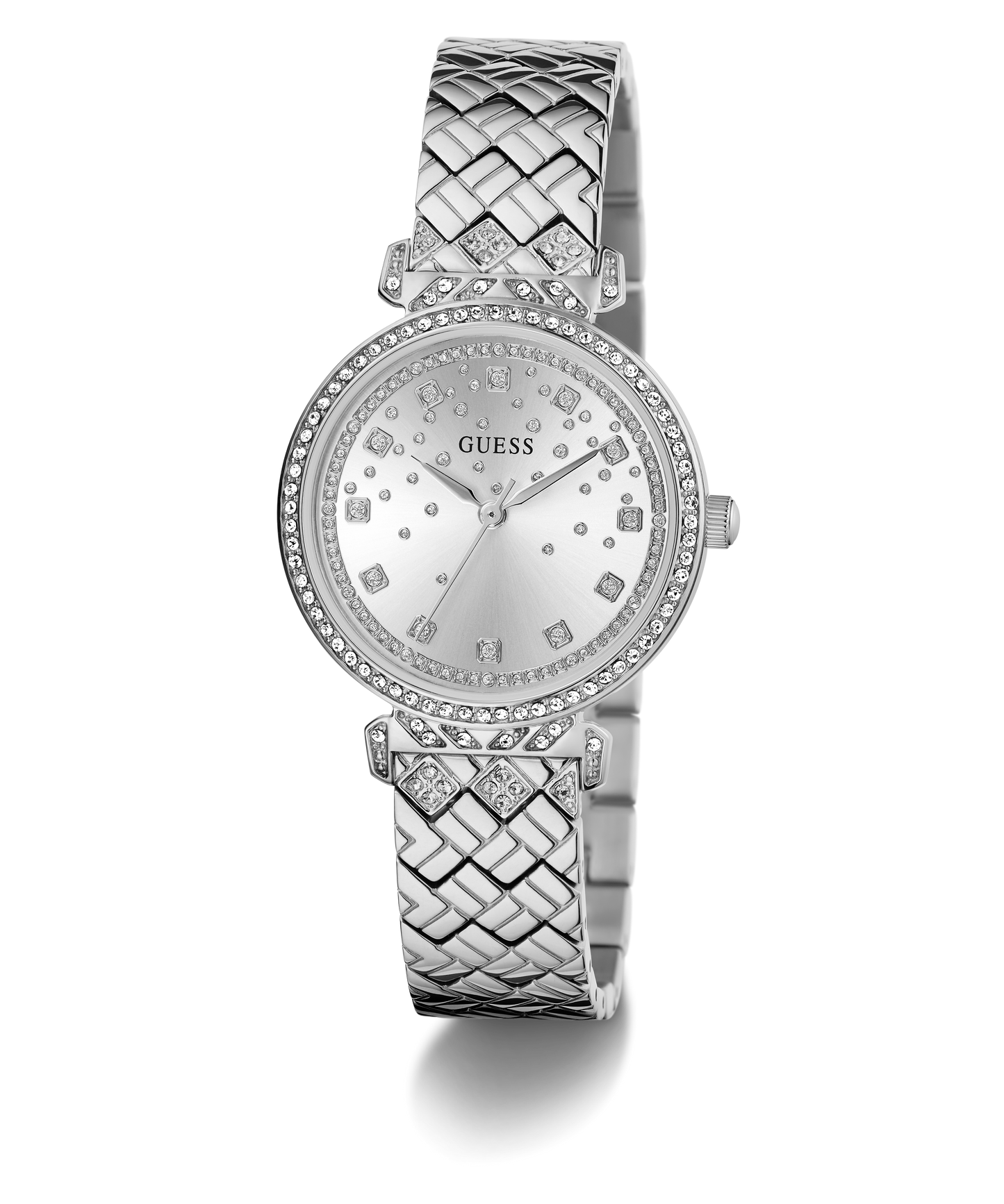 GUESS Ladies Silver Tone Analog Watch