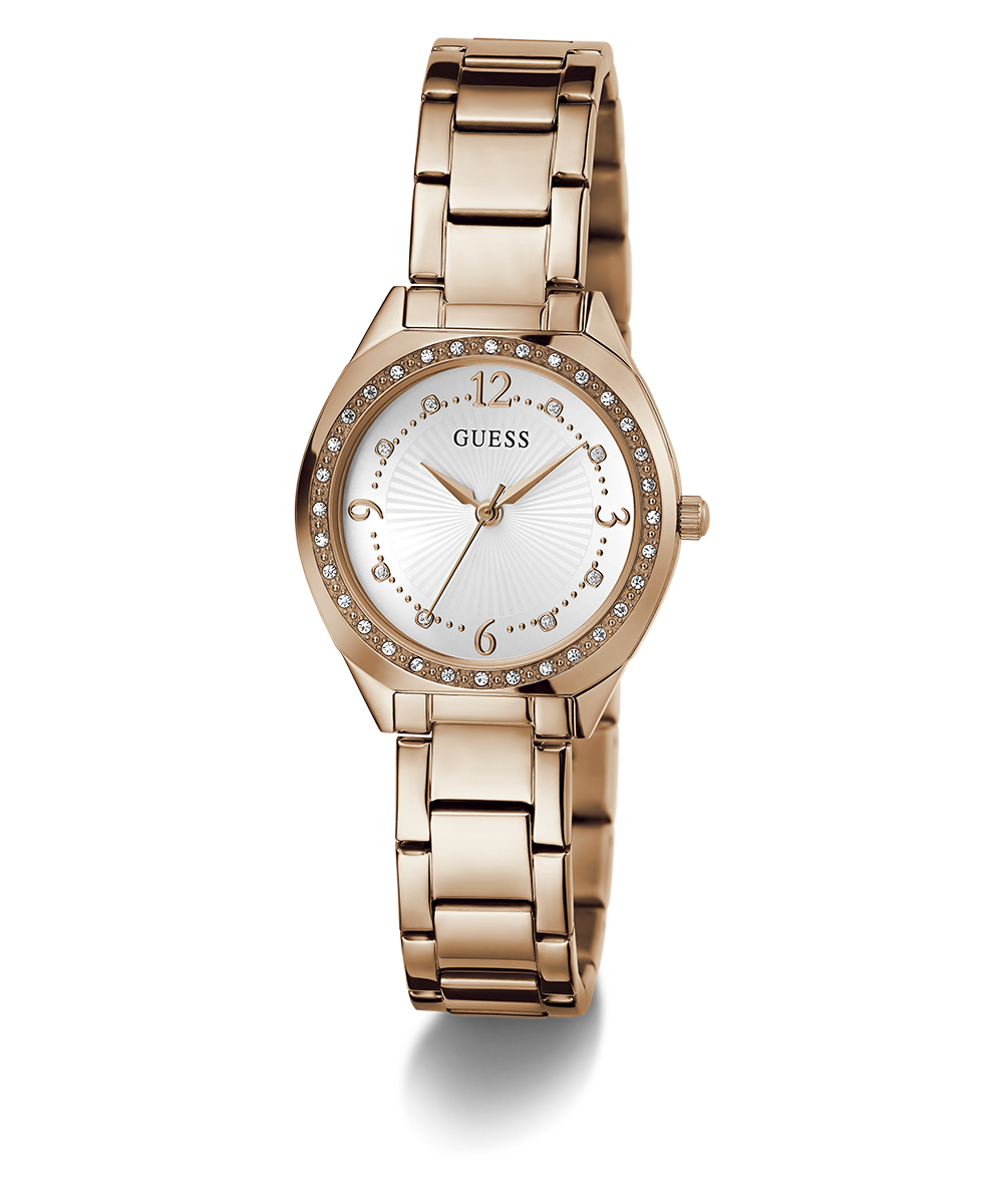 GUESS Ladies Rose Gold Tone Analog Watch