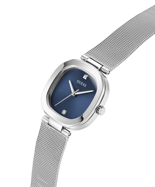 GUESS Ladies Silver Tone Analog Watch