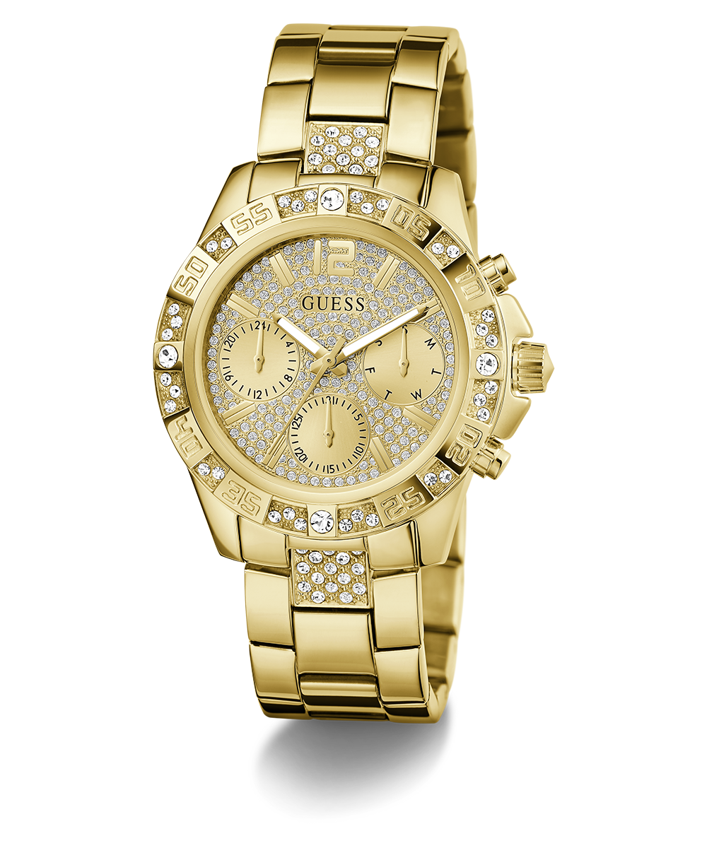 GUESS Ladies Gold Tone Multi-function Watch