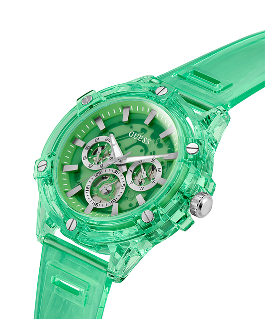 GUESS Eco-Friendly Mens Green Multi-function Watch