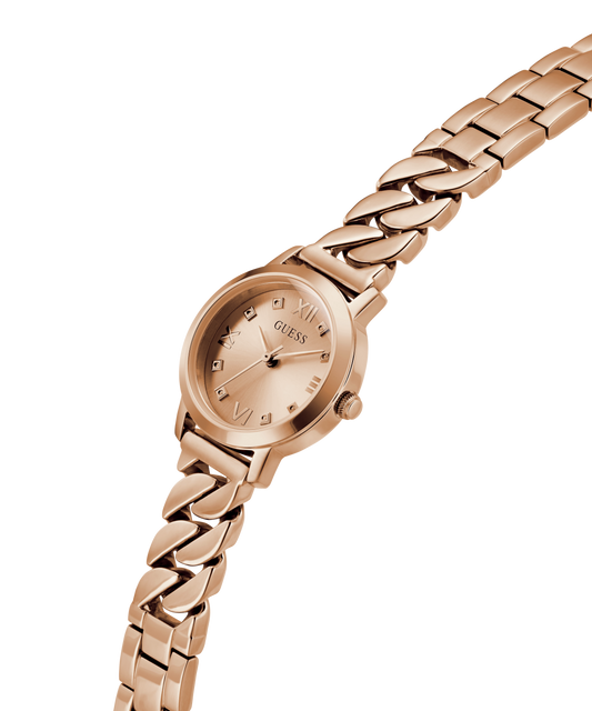 GUESS Ladies Rose Gold Tone Analog Watch