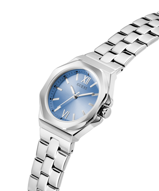 GUESS Ladies Silver Tone Analog Watch