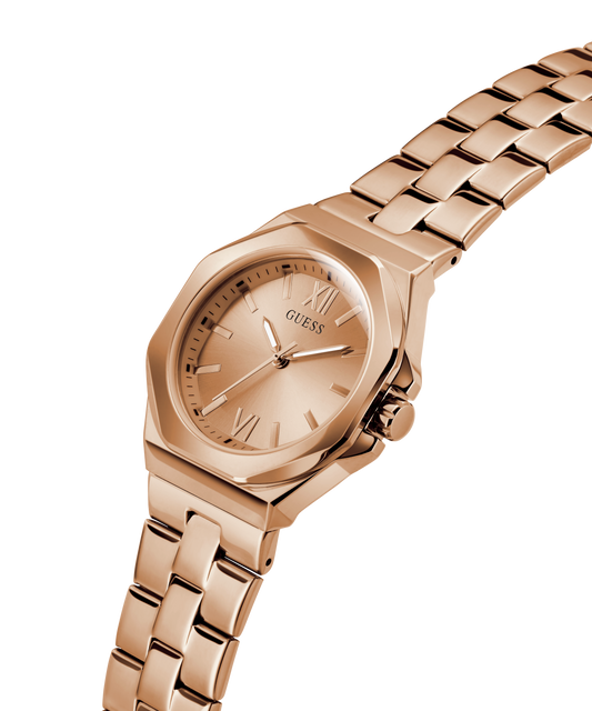 GUESS Ladies Rose Gold Tone Analog Watch