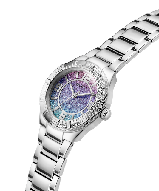GUESS Ladies Silver Tone Multi-function Watch