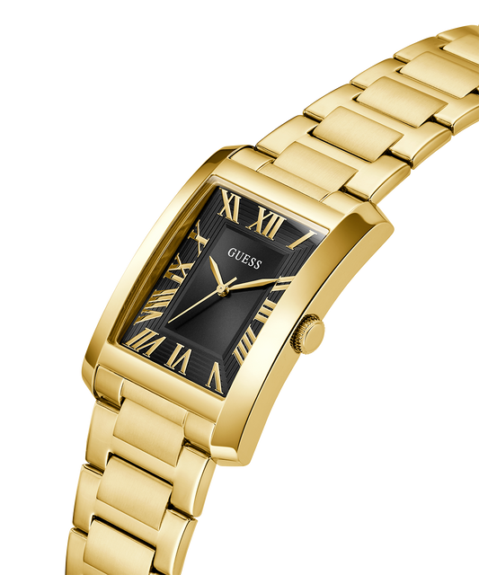 GUESS Mens Gold Tone Analog Watch