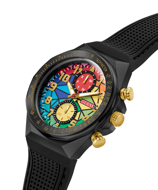 GUESS Mens Black Multi-function Watch