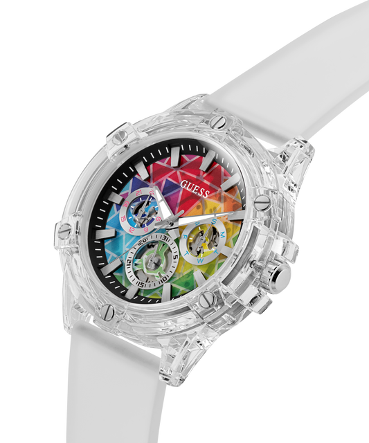 GUESS Pride Limited Edition Mens Clear Multi-function Watch