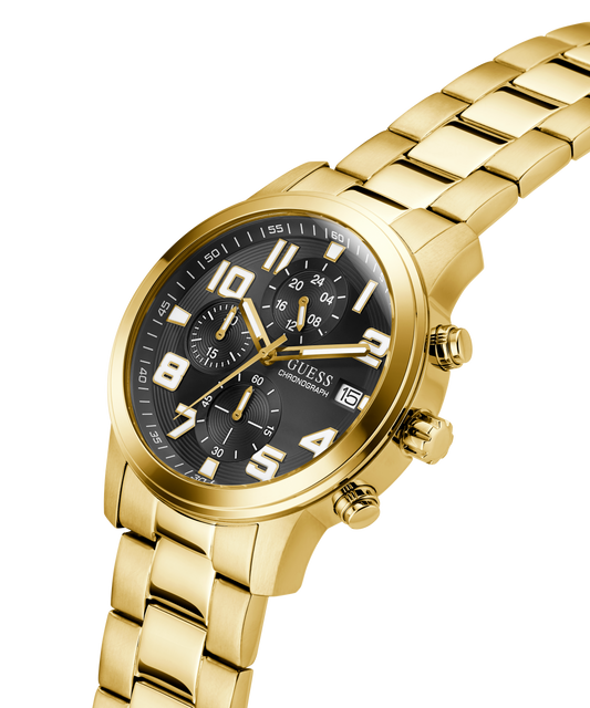 GUESS Mens Gold Tone Chronograph Watch