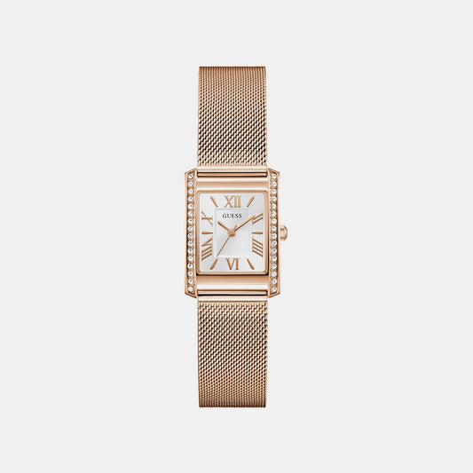 Gd Bonnet Women Quartz White Dial Analog Stainless Steel GW0997L3 - Guess watch