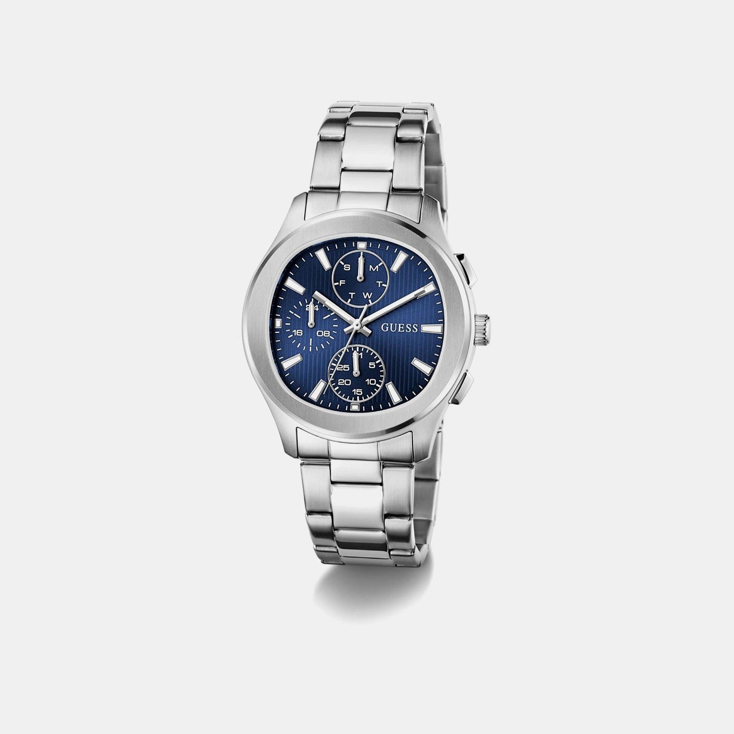 Men Quartz Blue Dial Chronograph Stainless Steel Watch GW1048G7