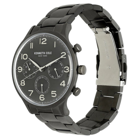 Kenneth Cole Quartz Multifunction Silver Dial Stainless Steel Strap Watch for Men-NDKC50643004MN