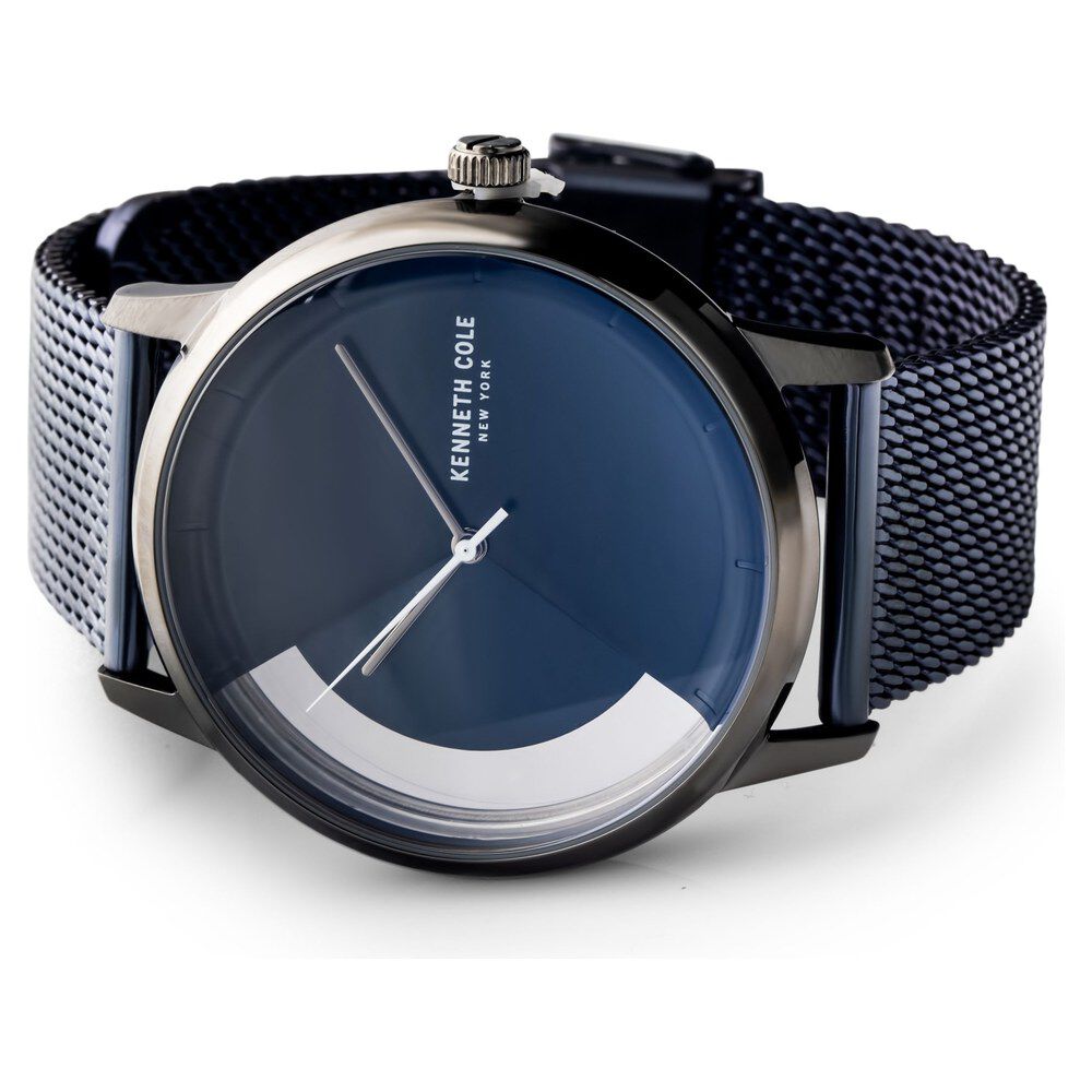 Kenneth Cole Quartz Analog Blue Dial Stainless Steel Strap Watch for Men
