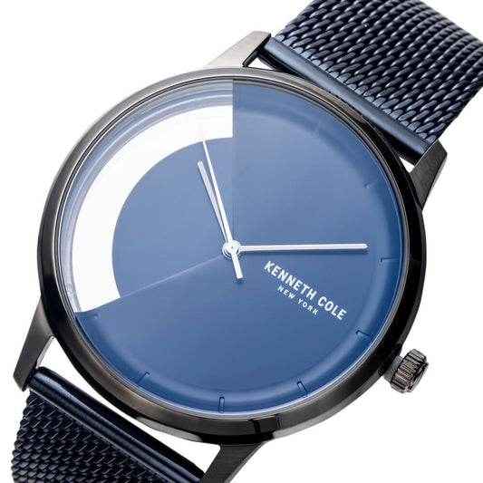 Kenneth Cole Quartz Analog Blue Dial Stainless Steel Strap Watch for Men