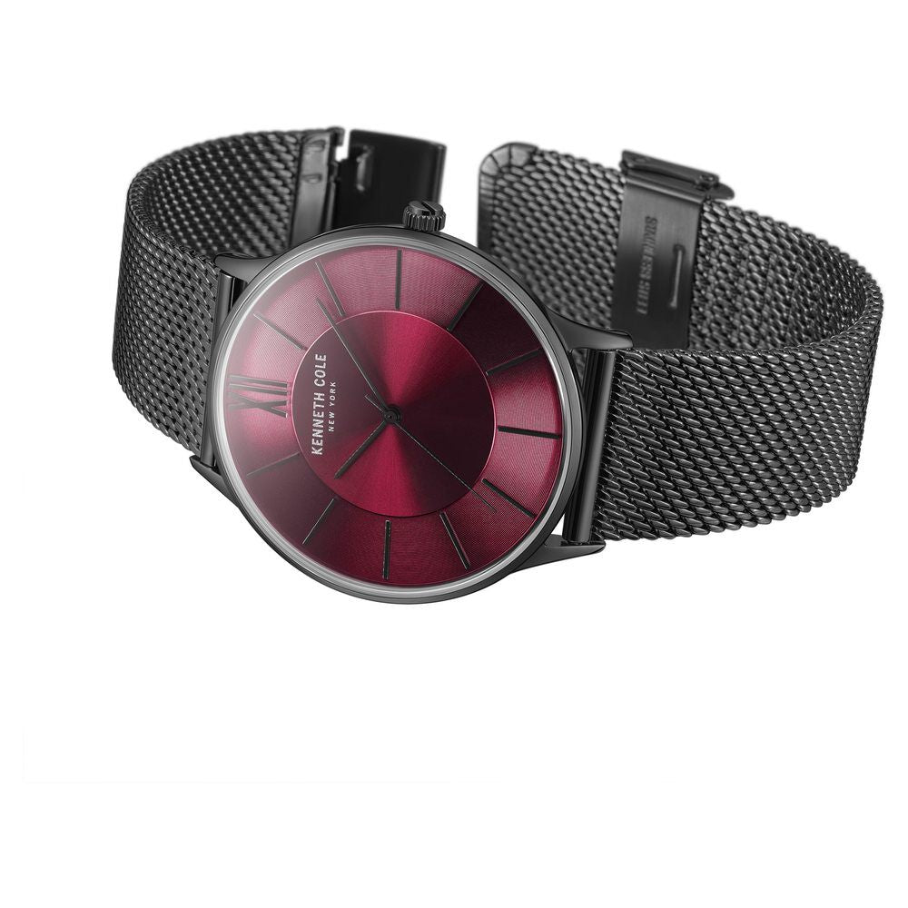 Kenneth Cole Quartz Analog Maroon Dial Stainless Steel Strap Watch for Men