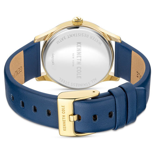 Kenneth Cole Quartz Analog Blue Dial Leather Strap Watch For Women