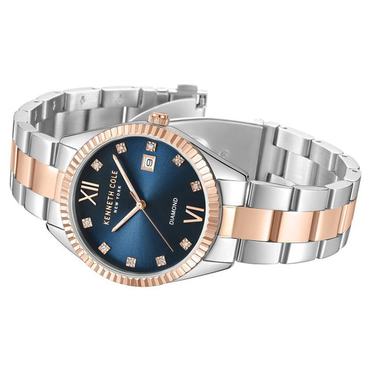Kenneth Cole Quartz Analog Blue Dial Stainless Steel Strap Watch For Women