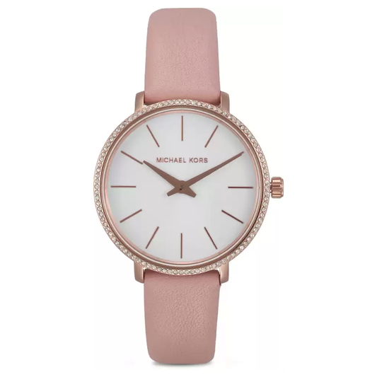 Michael Kors Women Leather Pyper Wrist Watch MK2803