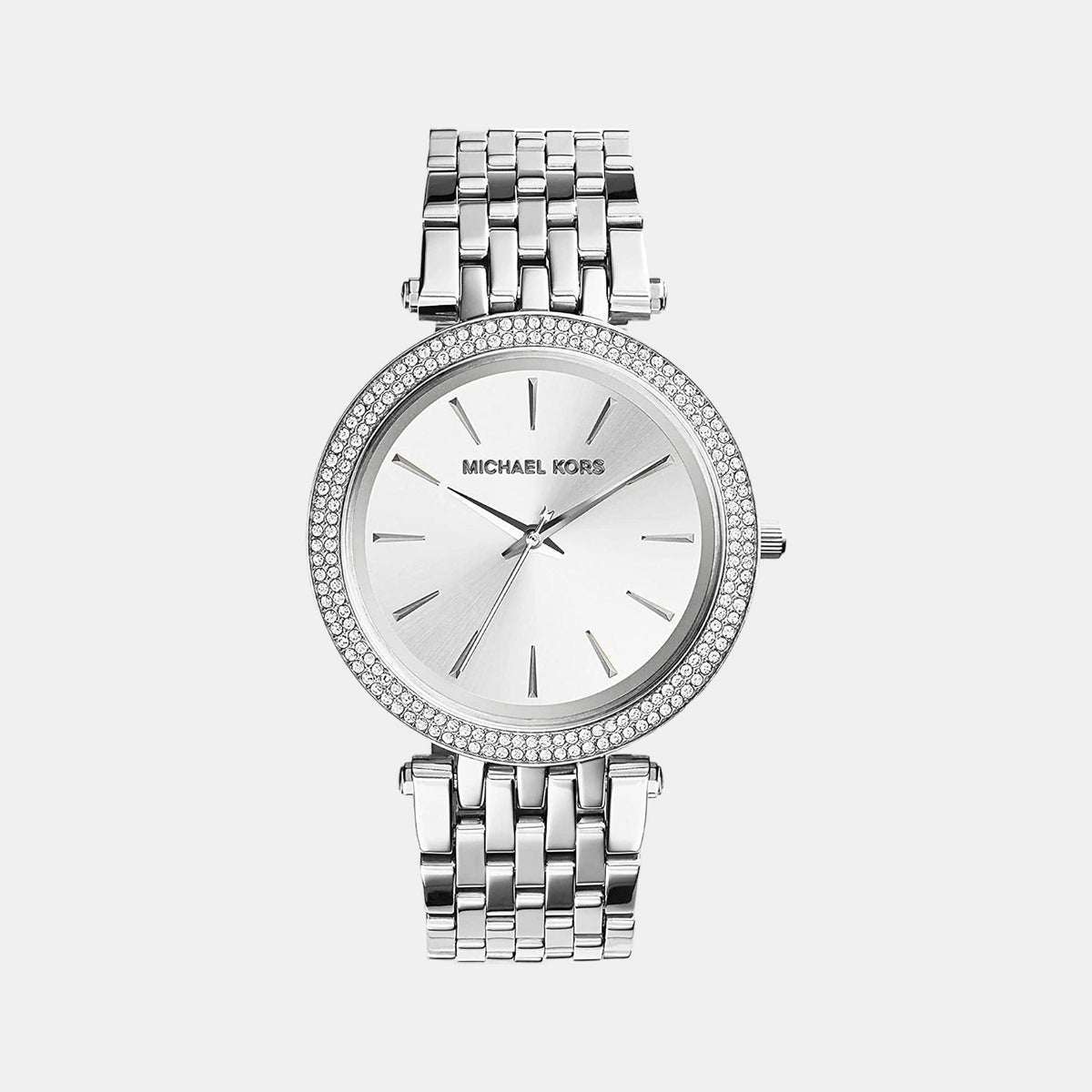 Darci Women Quartz Silver Dial Analog Stainless Steel Watch MK3190