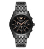 Men Quartz Black Dial Chronograph Ceramic Watch AR70015
