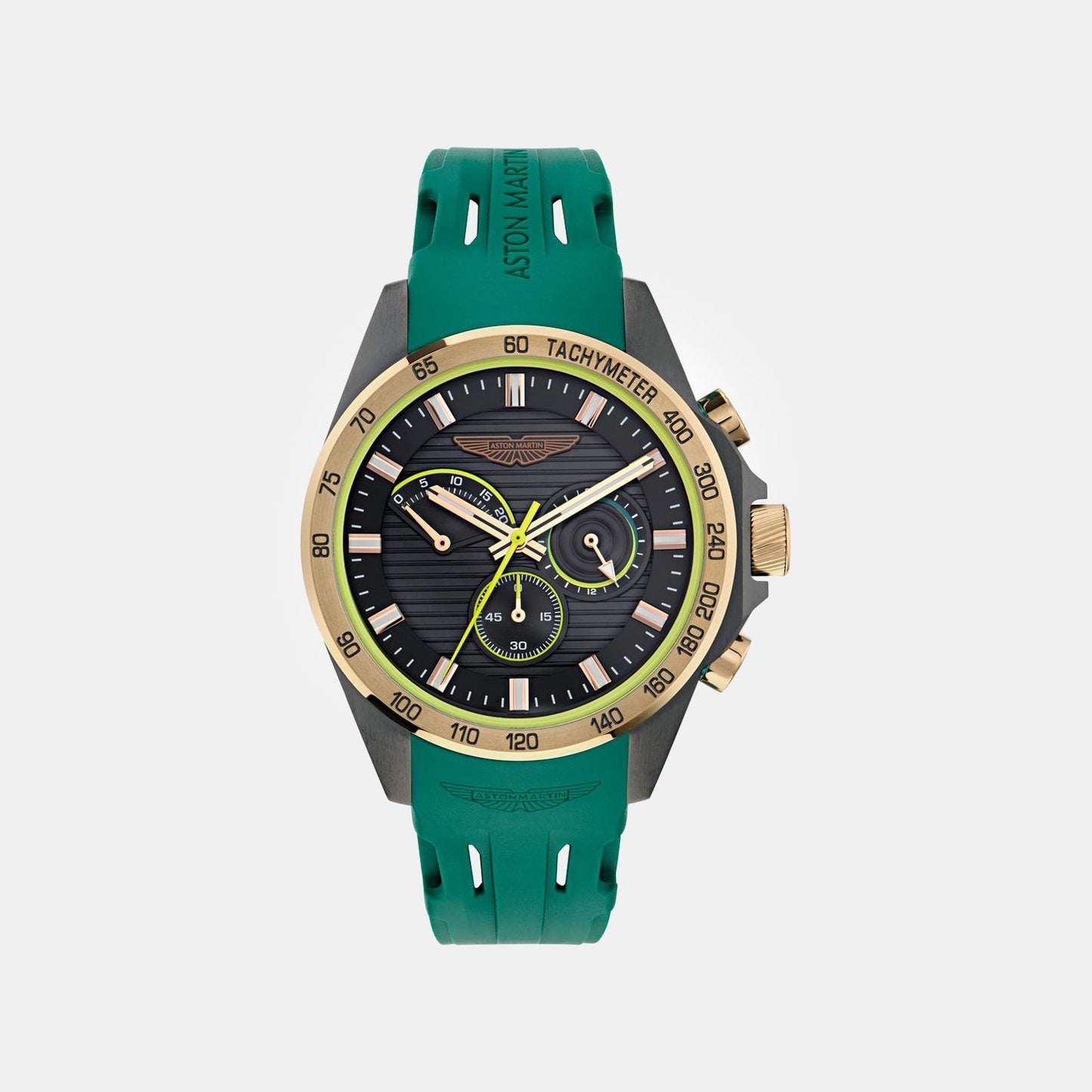 Aml Thrill Men Quartz Black Dial Chronograph Silicone Watch MTRH1F5013E