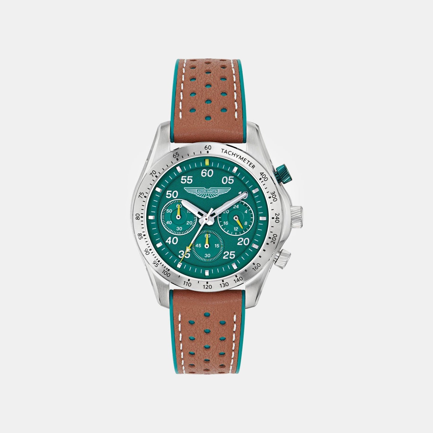 Aml Thrill Men Quartz Green Dial Chronograph Silicone Watch MTRS1F5013E