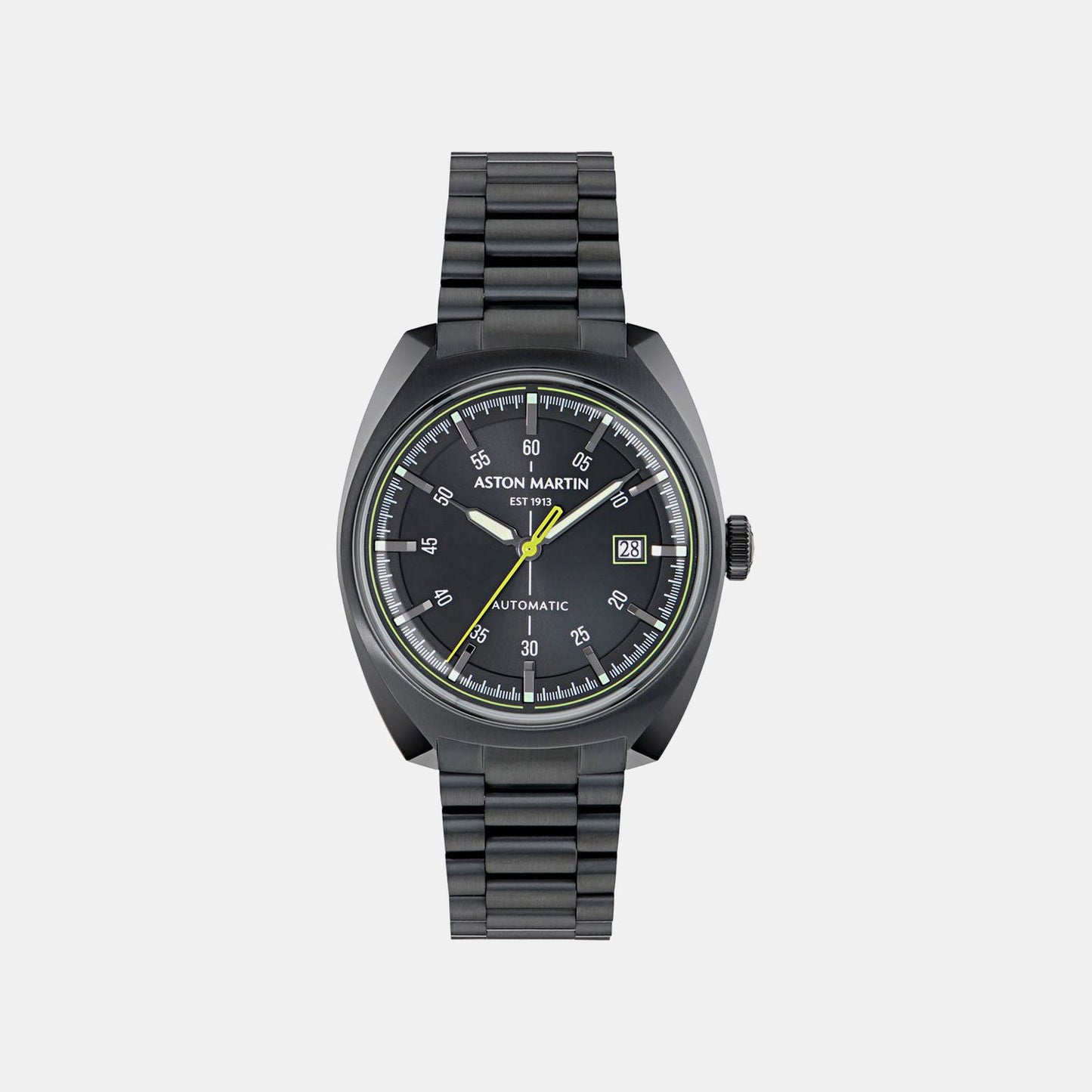 Men Automatic Black Dial Analog Stainless Steel Watch MTTS2S6013E
