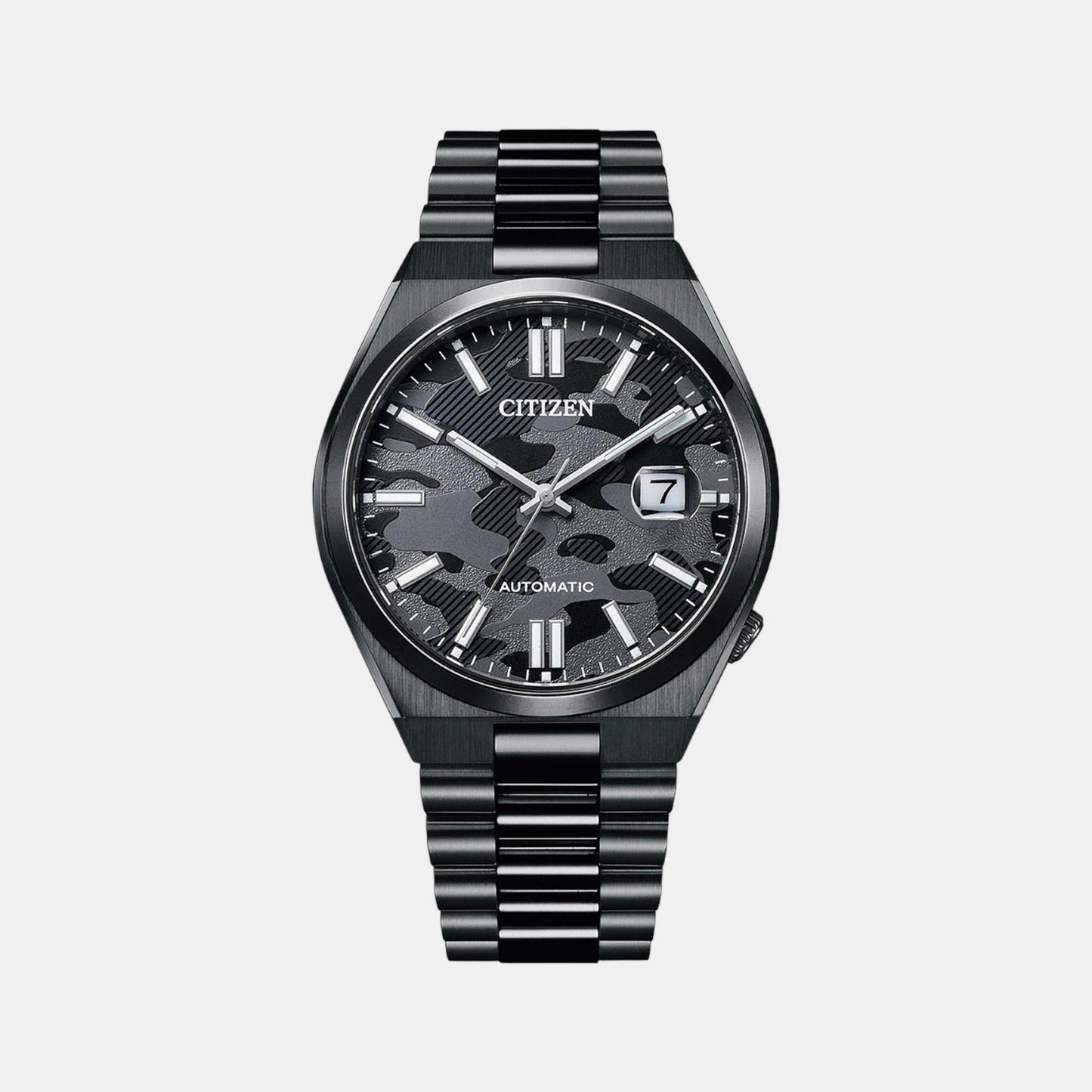 Tsuyosa Men Automatic Black Dial Analog Stainless Steel Watch NJ0155-87E