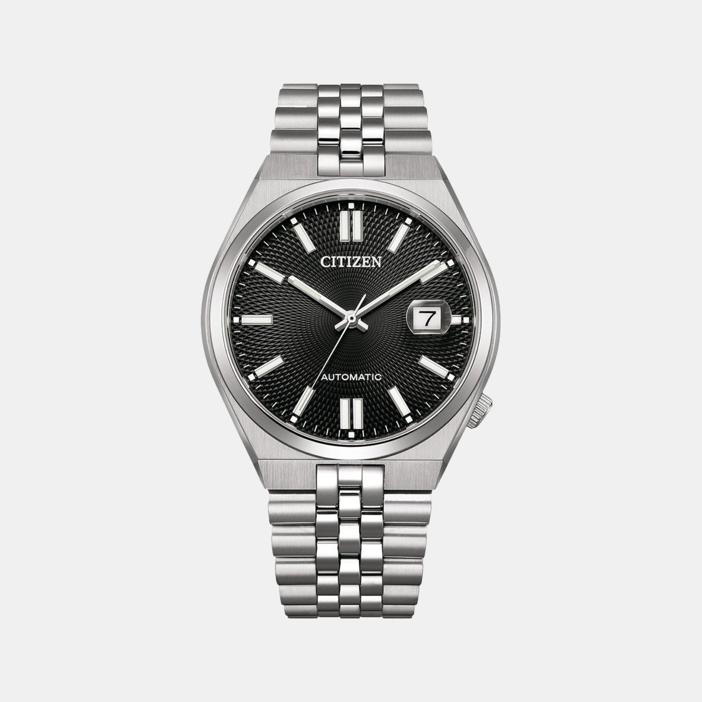 Tsuyosa 60 Men Automatic Black Dial Analog Stainless Steel Watch NK0020-55E