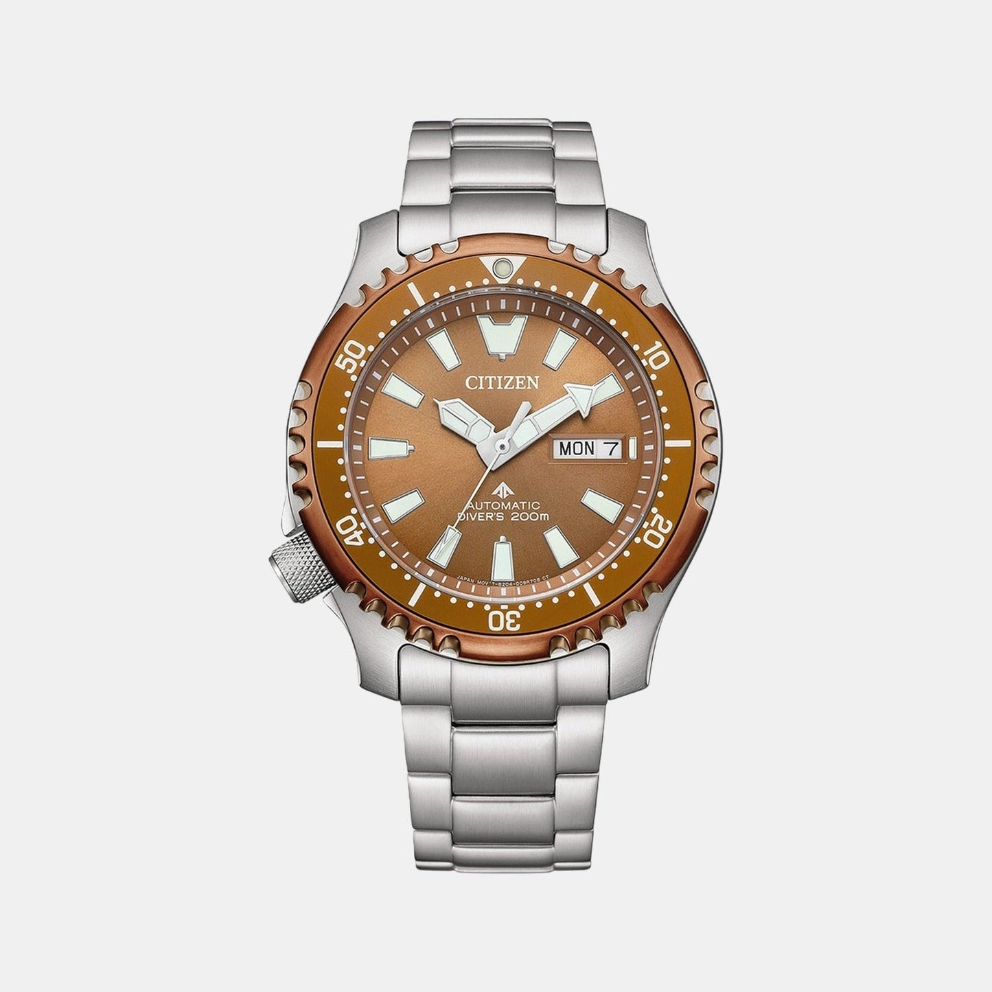 Promaster Men Automatic Brown Dial Analog Stainless Steel Watch NY0164-65X