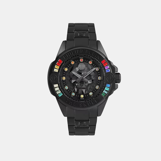 Naa - The Skull 41Mm Unisex Quartz Black Dial Analog Stainless Steel Watch PWNAA0522