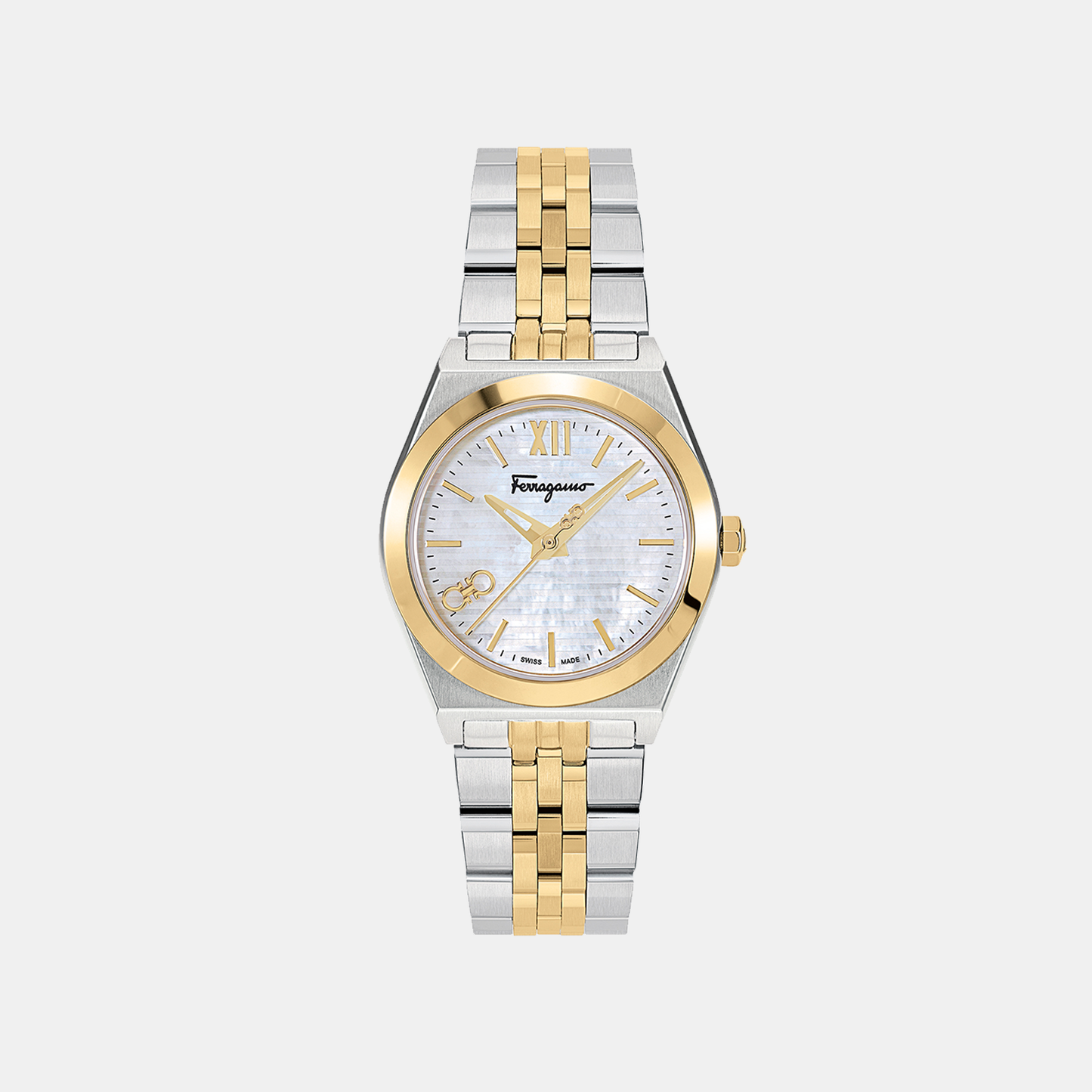 Kj-Vega New 28Mm Women Quartz Mother Of Pearl Dial Analog Stainless Steel Watch SFKJ00223