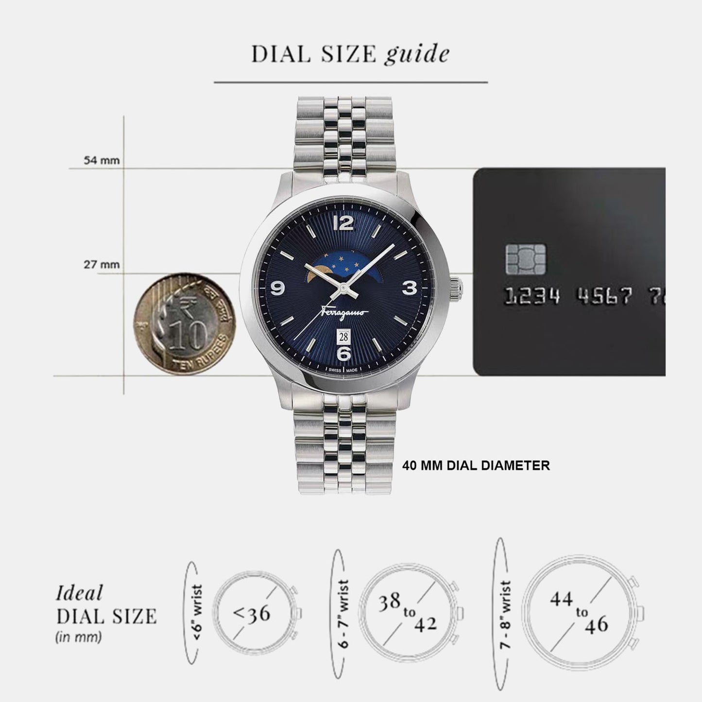 Men Quartz Blue Dial Analog Stainless Steel Watch SFMO00122
