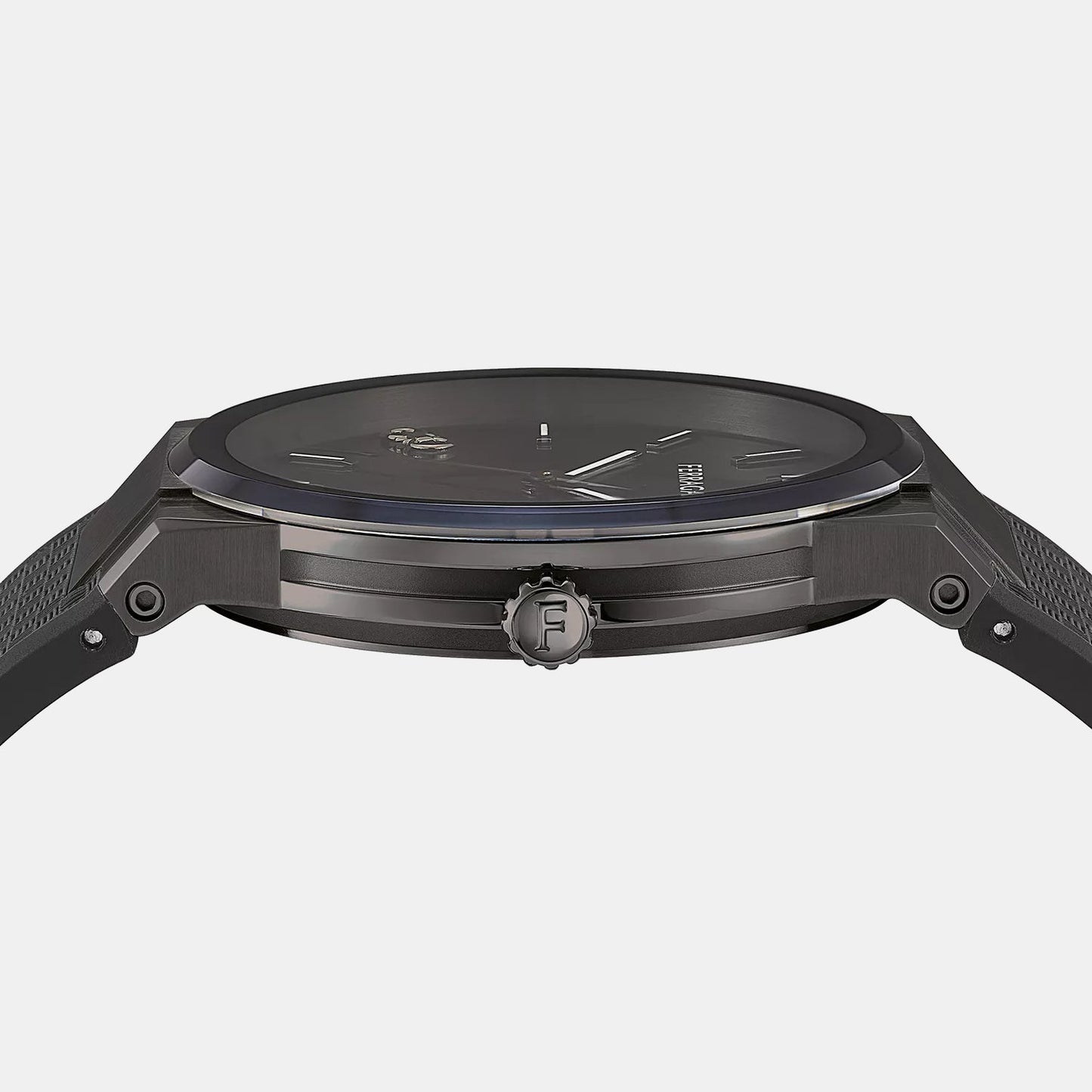 St-Infinity Sapphire-Fw Men Quartz Black Dial Analog Rubber Watch SFST00224