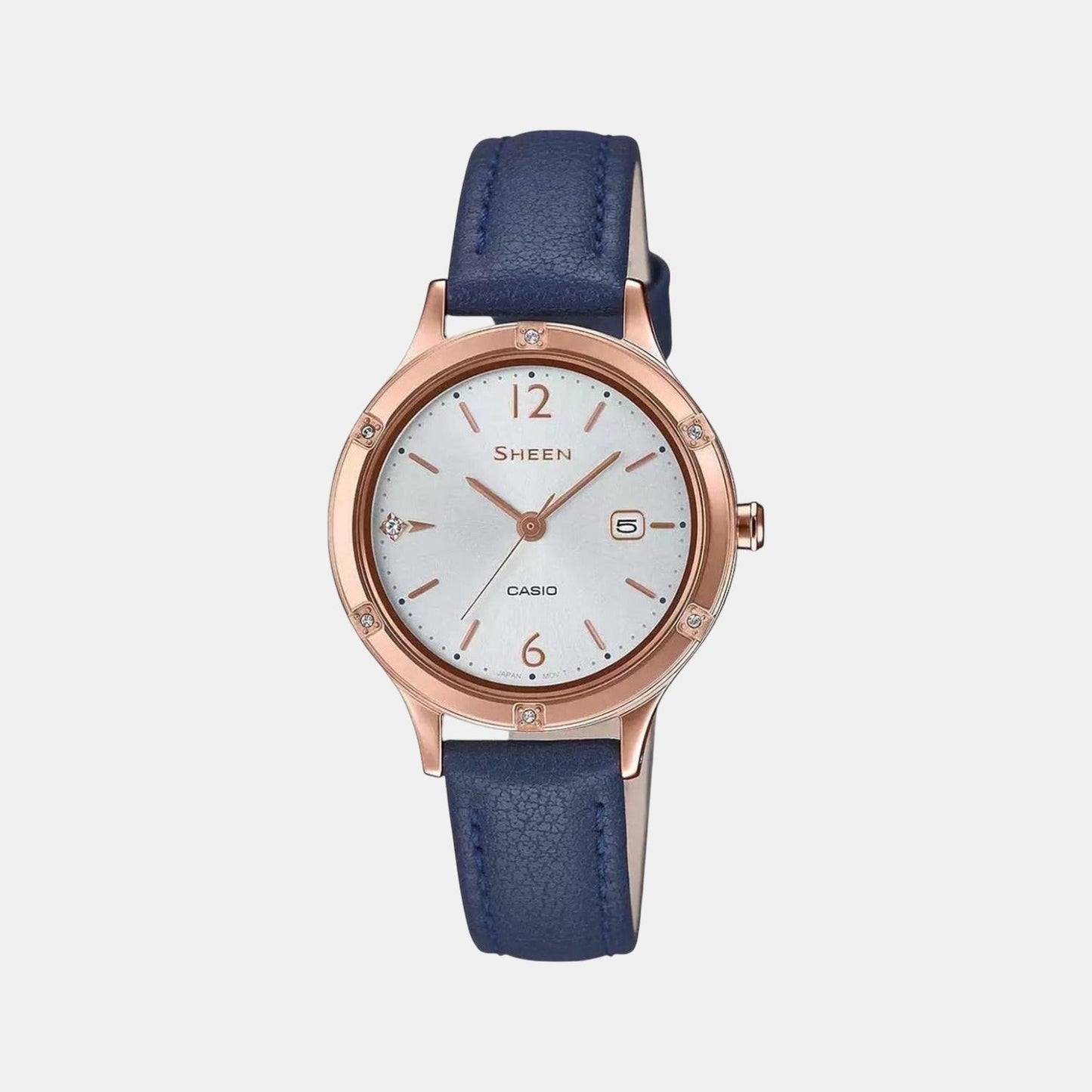 Sheen Women Quartz White Dial Analog Leather Watch SH208