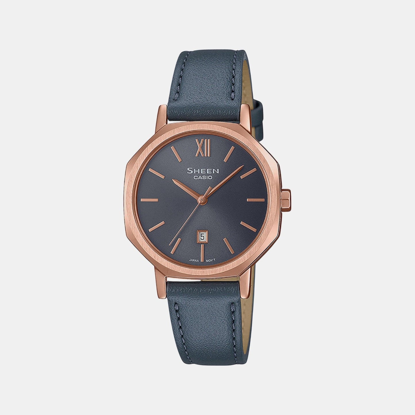 Sheen Women Quartz Black Dial Analog Leather Watch SH291