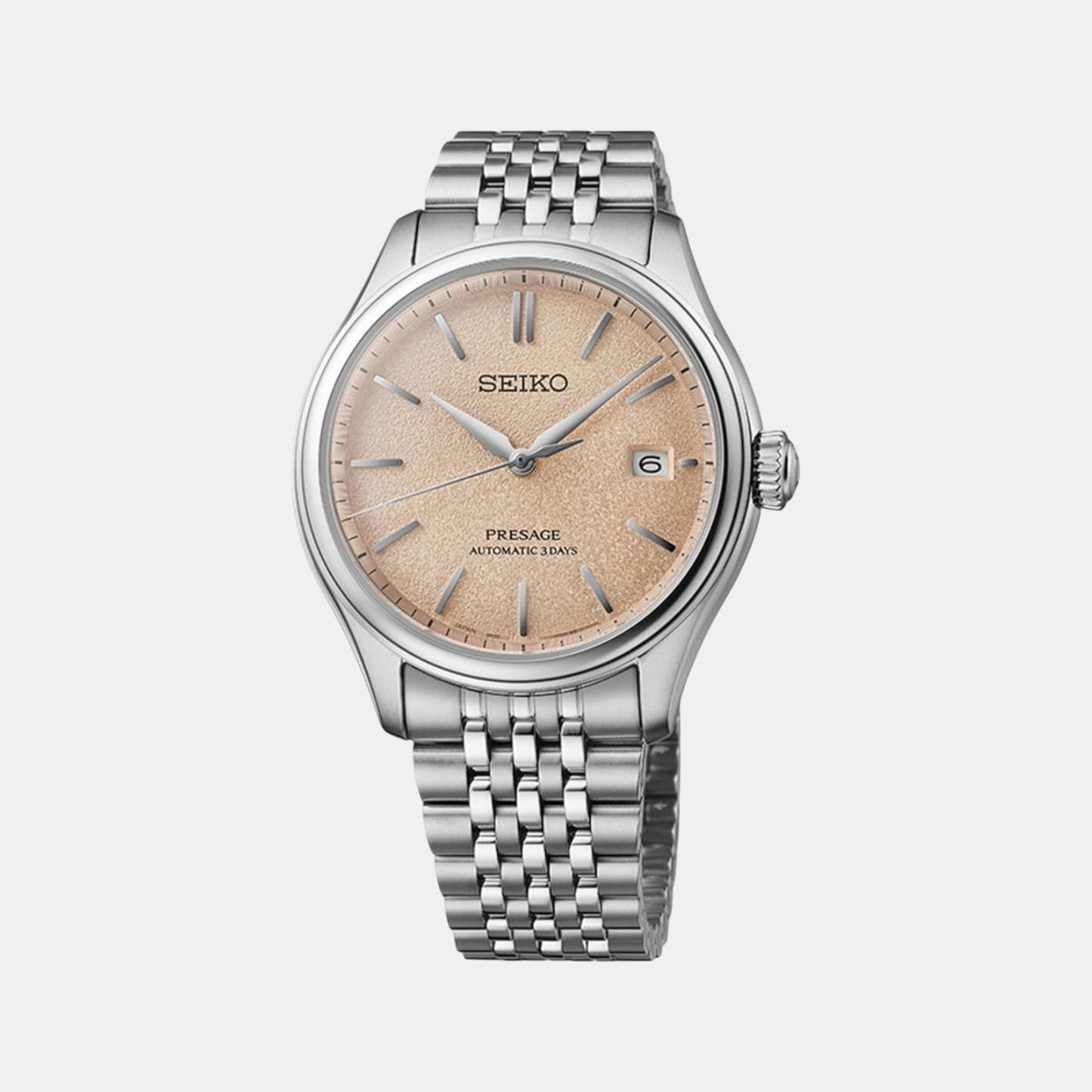 Presage Men Automatic Beige Dial Analog Stainless Steel Watch SPB467J1