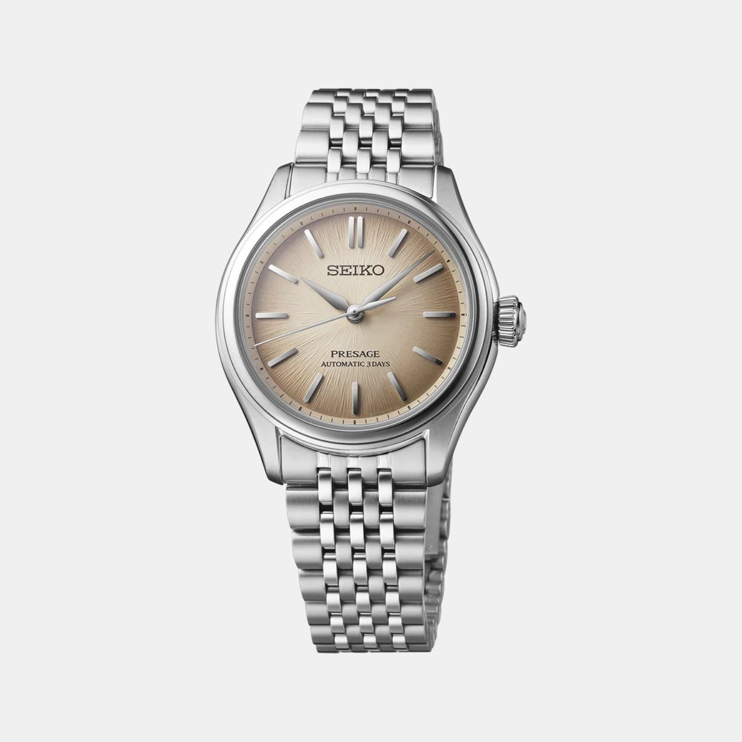 Presage Women Automatic Brown Dial Analog Stainless Steel Watch SPB523J1