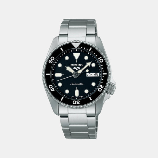 5 Sports Men Automatic Black Dial Analog Stainless Steel Watch SRPK29K1