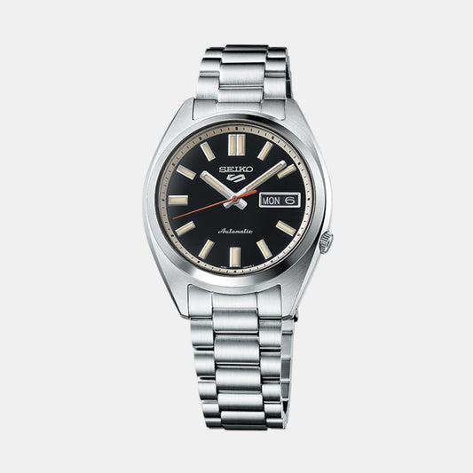 5 Sports Men Automatic Black Dial Analog Stainless Steel Watch SRPK89K1