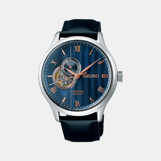 Presage Men Automatic Blue Dial Analog Leather Watch SSA421J1